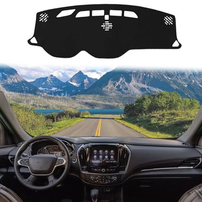 Dashboard Cover Suitable for Chevrolet Traverse 2018 2019 2020 2021 2022 2023 Car Dashboard Cover Sun Visor Mat Non-Slip Polyester Dashboard Accessories - size: 2018-2023 For Chevrolet Traverse