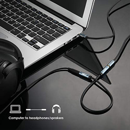 MillSO 3.5mm Female to Female Aux Adapter Cable TRS 1/8 Audio Aux Cord 3 FT - size: 40 inch