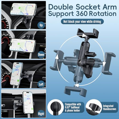 Car Metal Vent Phone Mount for 2015-2020 Ford F150 & 2017-2021 Super Duty - size: Universal Holder