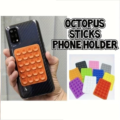 14-Pack Multicolor Silicone Suction Pads, Double-Sided Phone Holders - color: 14-Pack Silicone Suction