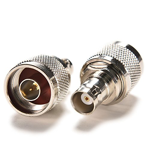 N Male to bnc Female Adapter 4pcs Coaxial Adapter Connector Antenna Converter Connector for Radio Walkie