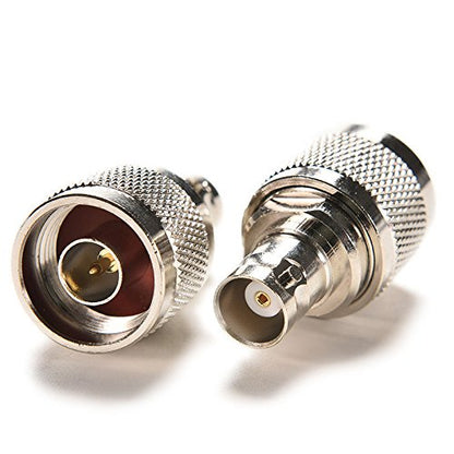 N Male to bnc Female Adapter 4pcs Coaxial Adapter Connector Antenna Converter Connector for Radio Walkie