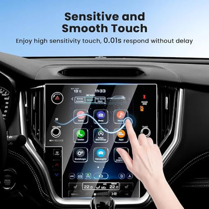 Canvcle Screen Protector for 2020-2025 Su-baru Outback Legacy, 11.6 Inch Touch Screen Protector Tempered Glass Navigation Display Screen Cover Infotainment Protective Film - size: 2020-Present Outback Legacy 11.6 Inch