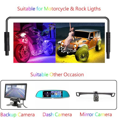 4 PCS Rock Light Extension Wire,4 Pin LED Extension Cable,Neon Accent Kits RGB LED Light Extension Cable for Trucks Motorcycle Car ATV Strip Rock Lights (4 PCS 40 Inch) - size: 4 PCS 40 Inch