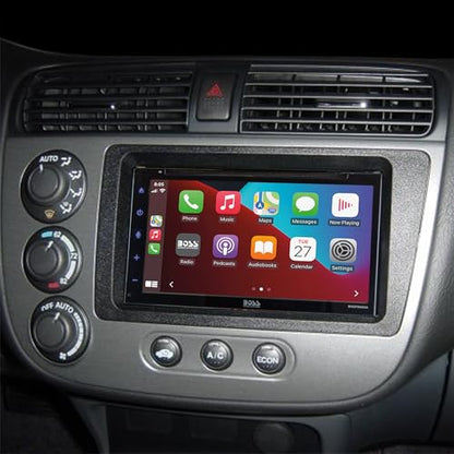 Scosche HA1710B Double DIN Radio Install Dash Kit Compatible with Select 2001-05 Honda Civic - Aftermarket Car Stereo Installation Kit - Not Compatible with Civic Si - Factory Radio Brackets Required - style: Dash Kit Only