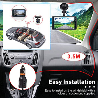 Roinvou Dual Dash Cam Front and Rear View, 4'' LCD Touch Screen FHD 1080P Dashboard Camera Recorder Car Dashcam with Rear Camera, G-Sensor, HDR, Loop Recording, Parking Mode, Motion Detection