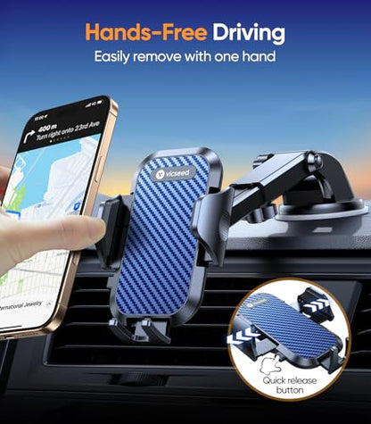 VICSEED Stable Car Phone Holder [Upgraded Strongest Suction, Won't Break] - color: Dark Blue