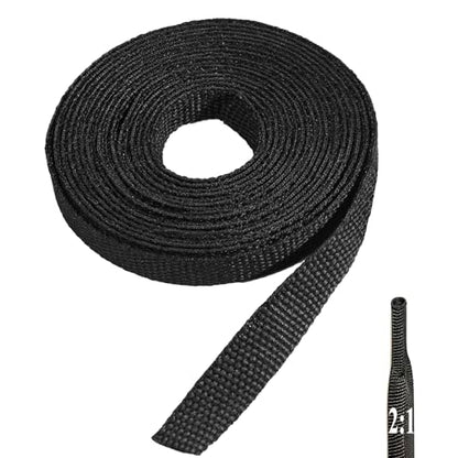Heat Shrinkable Braided Sleeving, 10ft 1/4" Wire Loom Wiring Harness Sheath - size: 10- 1/4"(6mm)