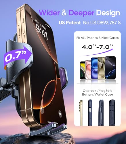 VICSEED Stable Car Phone Holder [Upgraded Strongest Suction, Won't Break] - color: Purple
