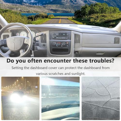 Dashboard Cover Suitable for Dodge Ram 1500 2002-2005/Dodge Ram 2500 3500 2003-2005 Car Dashboard Cover Sun Visor Mat Non-Slip Polyester Dashboard Accessories - size: 02-05 For Dodge Ram 1500/03-05 Ram 2500 3500