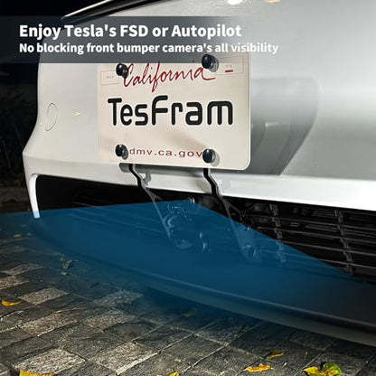 2026 Tesla Model Y Juniper Premium License Plate Holder - Unobstructed Camera Visibility - No Drill Front License Plate Bracket Mounting Kit with Anti Theft Features (ONLY Fit Model Y Premium) - size: 2026 Model Y Juniper Premium