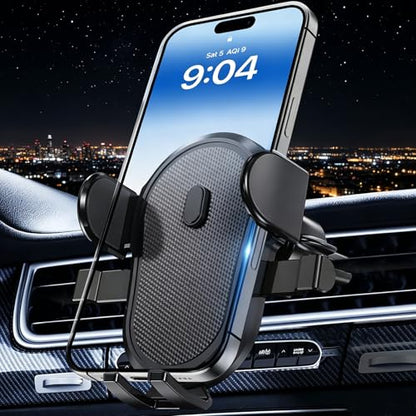 Universal Car Vent Phone Mount, Hands-Free Air Vent Holder for iPhone and Other Smartphones, Upgraded Clip (Slate Black) - color: Slate Black