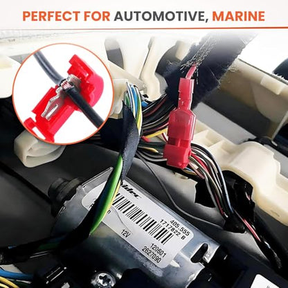 T-Tap Wire Connectors Kit, Quick Splice Electrical Connectors with Stainless Steel Spring, Fast Snap-On Wire Terminals for Automotive, Home Wiring and Copper Wire Connections (240)