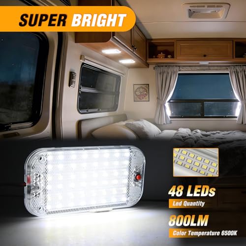 Nilight LED Dome Light 8PCS 6 Inch Interior Light White - color: White Interior Lights-6" 4PCS