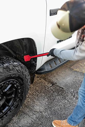 Detail Factory - Fender Well Brush - Ergonomic ProGrip Handle, Stiff Synthetic Bristles, Ergonomic Design, Clean Your Wheel Wells with Ease - Octane Ectoplasm - color: Ectoplasm