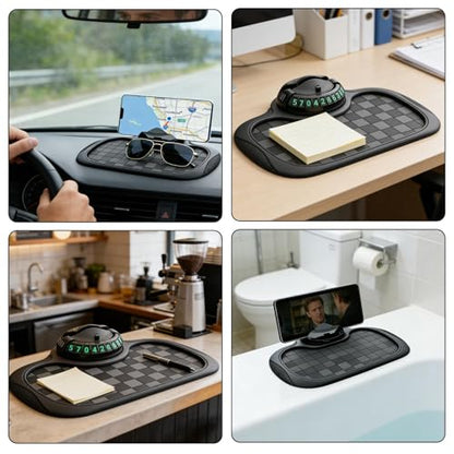 Car Anti Slip Mat Phone Holder(Black Square)