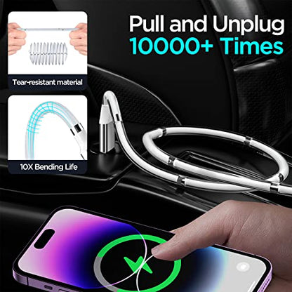 AICase Magnetic Charging Cable,(3FT+6.5FT) Super Organized Charging Magnetic Absorption Nano Data Cable for Phone 14/13/12/11/XS/XS Max/XR/X/8/8 Plus/7/7 Plus/6s/6s Plus/6/6 Plus/SE - size: 3 ft(1Pack)+6.5ft(1Pack)