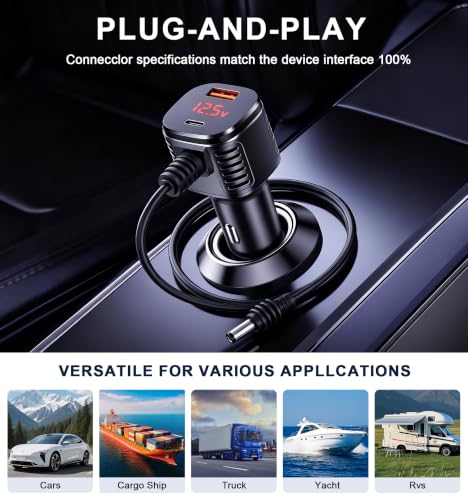 Starlink Mini Car Adapter,105W Boost 3-in-1 Starlink Mini Car Charger-9.8FT