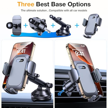 Romuto Phone Holders for Your Car Phone Holder Mount【90+LBS Suction Cup】 - color: Gray