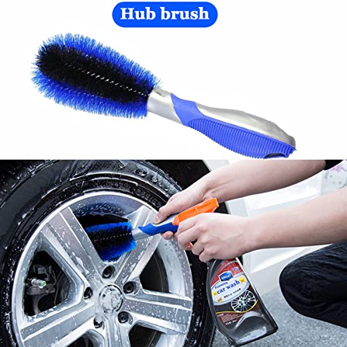 BMLEI Car Wash Brush with Long Handle, Cleaning Mop Car Wash Kit,Blue - color: Blue02