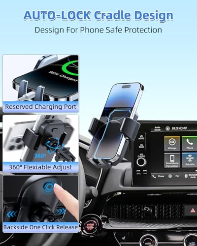 PZK Car Phone Holder for 2021-2024 Nissan Armada12.3-Inch Screen - color: Auto Lock, size: Armada 2021-2024 / Infiniti QX80 2022-2024
