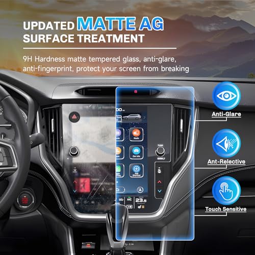 SXCY for 2024 2025 Subaru Outback/Legacy Anti-Glare Matte Screen Protector 11.6 Inch for 2020-2025 Outback Accessories Navigation Screen Protector 9H Tempered Glass