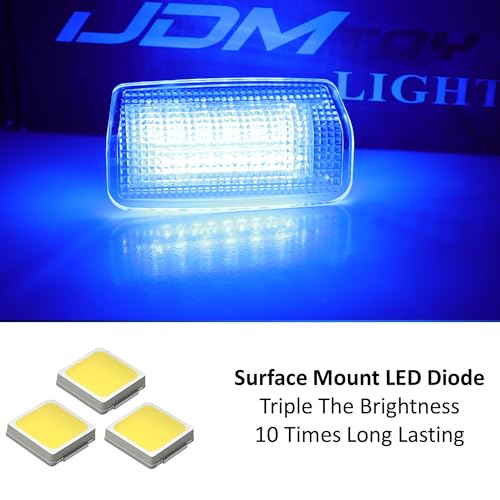 iJDMTOY Ultra Blue 18-SMD Full LED Under Side Door Courtesy Lights Compatible with Toyota 2022-up Tundra, 2023-up Sequoia, Compatible with Lexus 2024-up GX550, Replace OEM Single LED Lamp - style: Blue