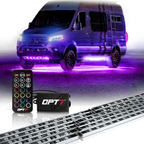 OPT7 Aura RGB Aluminum RV LED Underglow Lights with Remote Control, 12V - size: 3. RV Class B & B+