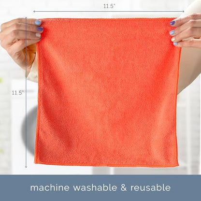 S&T INC. Microfiber Cleaning Cloth, 25 Pack, 11.5" x 11.5" - size: 25 Pack