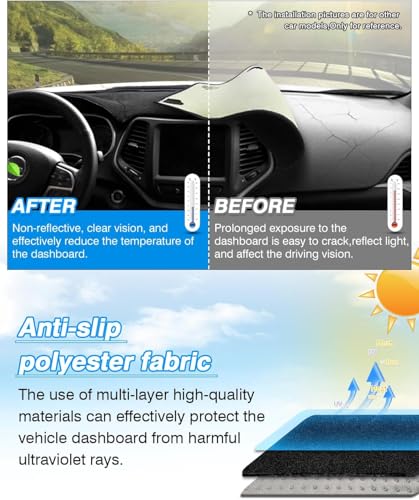 CARTIST Dashboard Cover for Ford F-150 2021 2022-2025 2026,Dash Cover for F150 Accessories,Dash Mat Anti-Slip Silicone Back - size: Ford F-150 F150 2021-2026