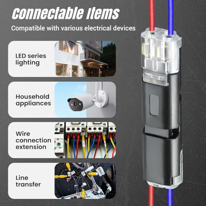 80PCS 2-Pin LED Strip Light Wire Connector with Locking Buckle - size: 80PCS