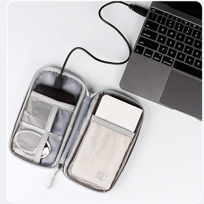 Organizer Bag Case Electronic Devices Travel Pouch Cable USB Charger Accessories Cellphone SD Power Bank Earphone - color: Signle Layer-Black
