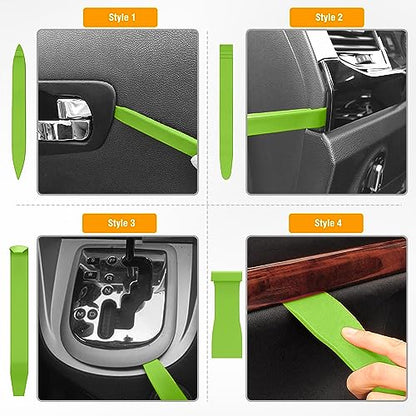 GOOACC 8PCS Auto Trim Removal Tool Kit No-Scratch - color: Green, size: 8PCS Trim Removal
