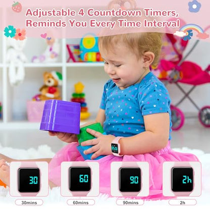 BEN NEVIS Potty Training Watch, Digital Toddler Watch with Countdown/Music/Alarm Clocks/Vibration Reminder and Waterproof, Remind Toddler to Go to The Toilet - color: 24-Pink