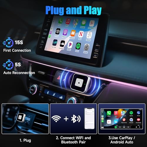 Wireless CarPlay Adapter, Wired to Wireless Car Adapter