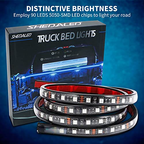 2PCS 60 Inch RGB Truck Bed Light Strip Kit with App Control