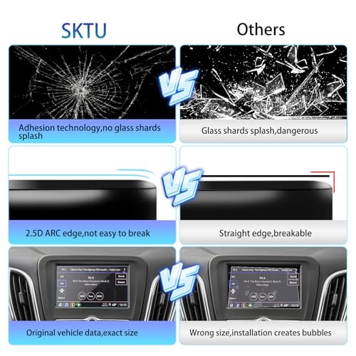 SKTU Screen Protector for 2018-2024 Chevy Equinox/ 2023 2022 Chevy Trailblazer 7In Navigation 2024 Chevy Equinox Accessories [Anti-Scratch, HD Clear] - color: 2018-2024 Equinox 7 Inch