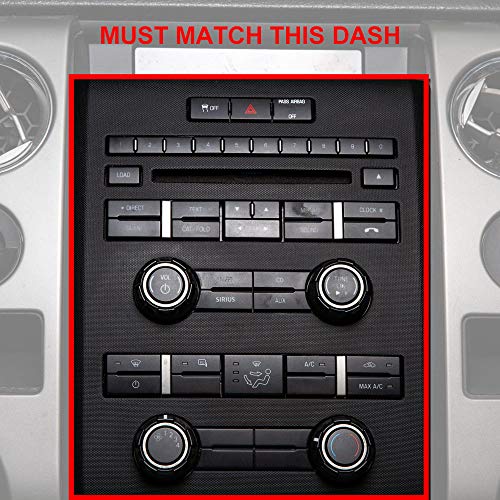 American International Ford F-150 (2009-2014) Double DIN or Single ISO with Pocket Radio Installation Dash Kit, Retains SWC & Factory Amplifier, Car Audio Wire Harness & Antenna Adapter Included