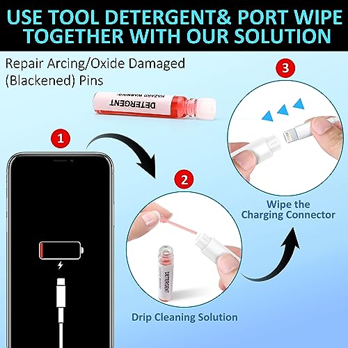 iPhone Cleaning Kit for Charging Port, Cleaner Kit for AirPod Phone, White - color: White