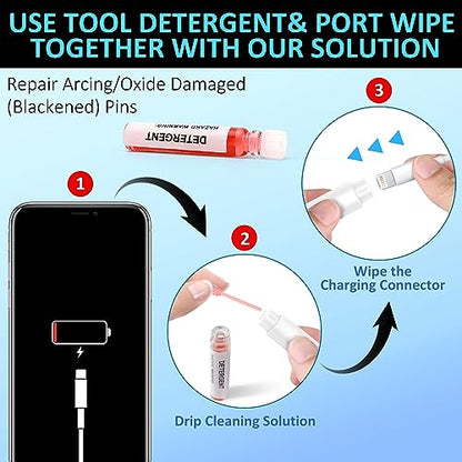 iPhone Cleaning Kit for Charging Port, Cleaner Kit for AirPod Phone, White - color: White