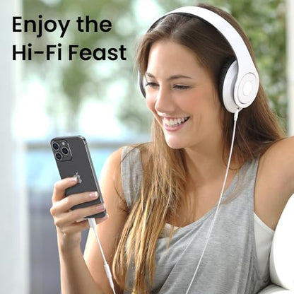 USB C to 3.5mm 오디오 어댑터 2팩 및 1.2m(4피트) Aux 코드, USB C to Aux 케이블 자동차 스테레오 헤드폰 잭 어댑터 아이폰 17/16/15, 삼성 S25 S24 S23, 픽셀, 아이패드, 맥북, 타입 C to 오디오 동글과 호환