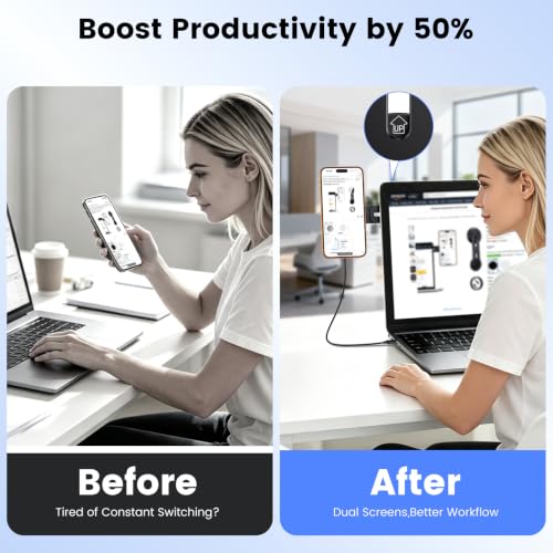 Magnetic Laptop Phone Mount with 15W Fast Wireless Charger, Compatible for iPhone 12-17 Series & All Phones, Adjustable Laptop Phone Holder for Tesla Model 3/Y/S/X Desktop Screen Stand - color: Black