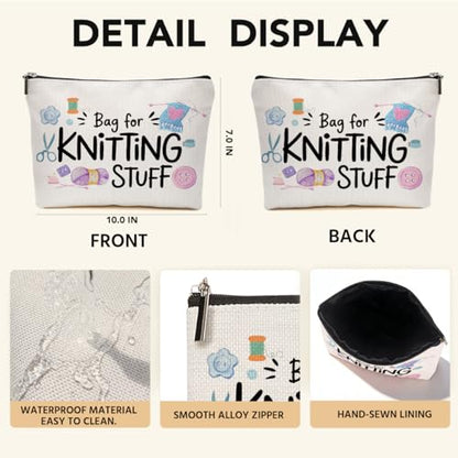 Crochet Gifts Makeup Bag, Knitting Gift Cosmetic Bags Travel Organizer Bag - color: Multicolor 0056