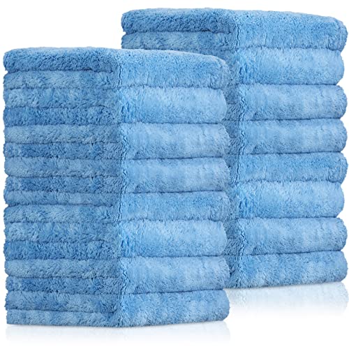 Tallew Car Microfiber Towels, Light Blue, 16 Pcs - color: Light Blue
