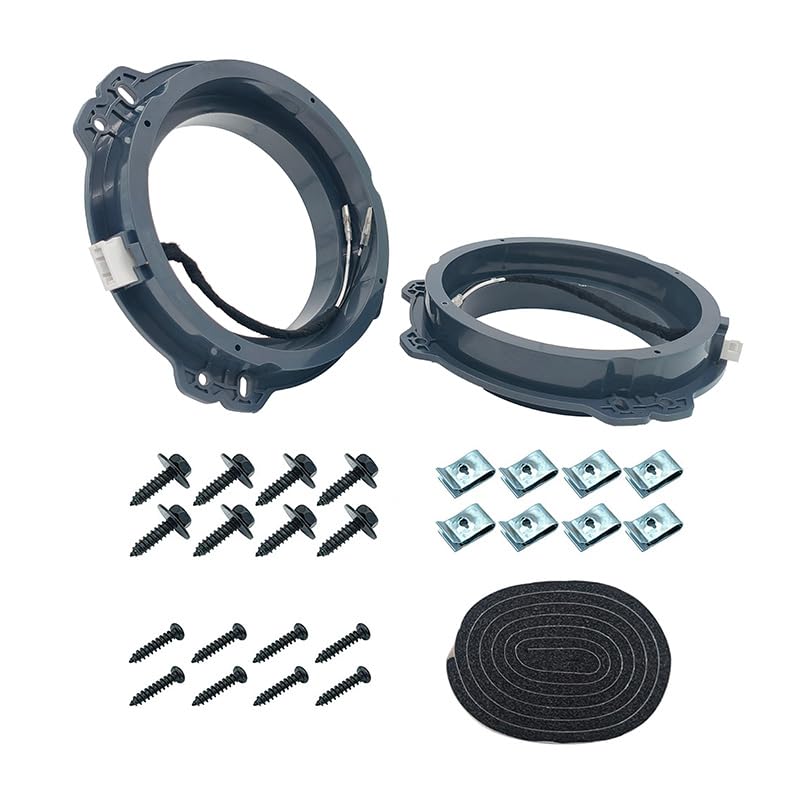 HIGHLIKEINST&Acc 4PCS 6"/6.5"/6.75" Car Speaker Adapter Bracket Speaker Wiring Harness Kit with 2006-2026 Hyundai Sonata/Santa Fe/Azera/Elantra/KIA 2011-2026 Speaker Adapter Brackets
