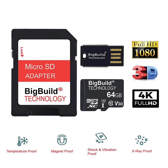 64GB U3 Micro SDXC Memory Card for Garmin Dash Cam Live, X110/X210/X310, Mini 3 Dash Cams - size: U3 64GB
