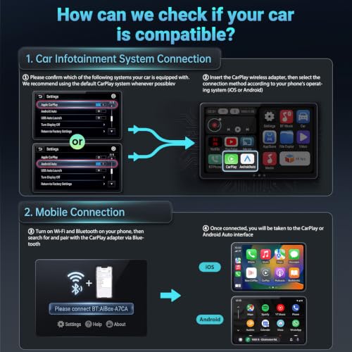 4-in-1 Wireless CarPlay Adapter for Apple CarPlay and Android Auto