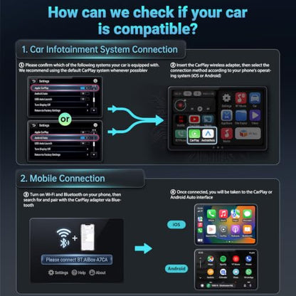 4-in-1 Wireless CarPlay Adapter for Apple CarPlay and Android Auto