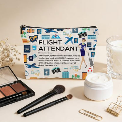 JIUWEIHU Flight Attendant Gifts Makeup Bag, Dog Gifts Cosmetic Bags - color: Multicolor 0071