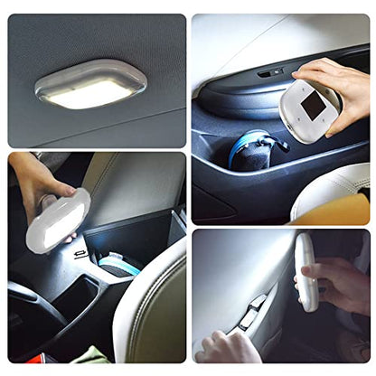 CYDZSW Car LED Lights Interior Battery Powered,USB Charging 10LED Small Wireless Dome Light Inside,RV Camper Shell Ceiling Roof Lights,Trunk Light